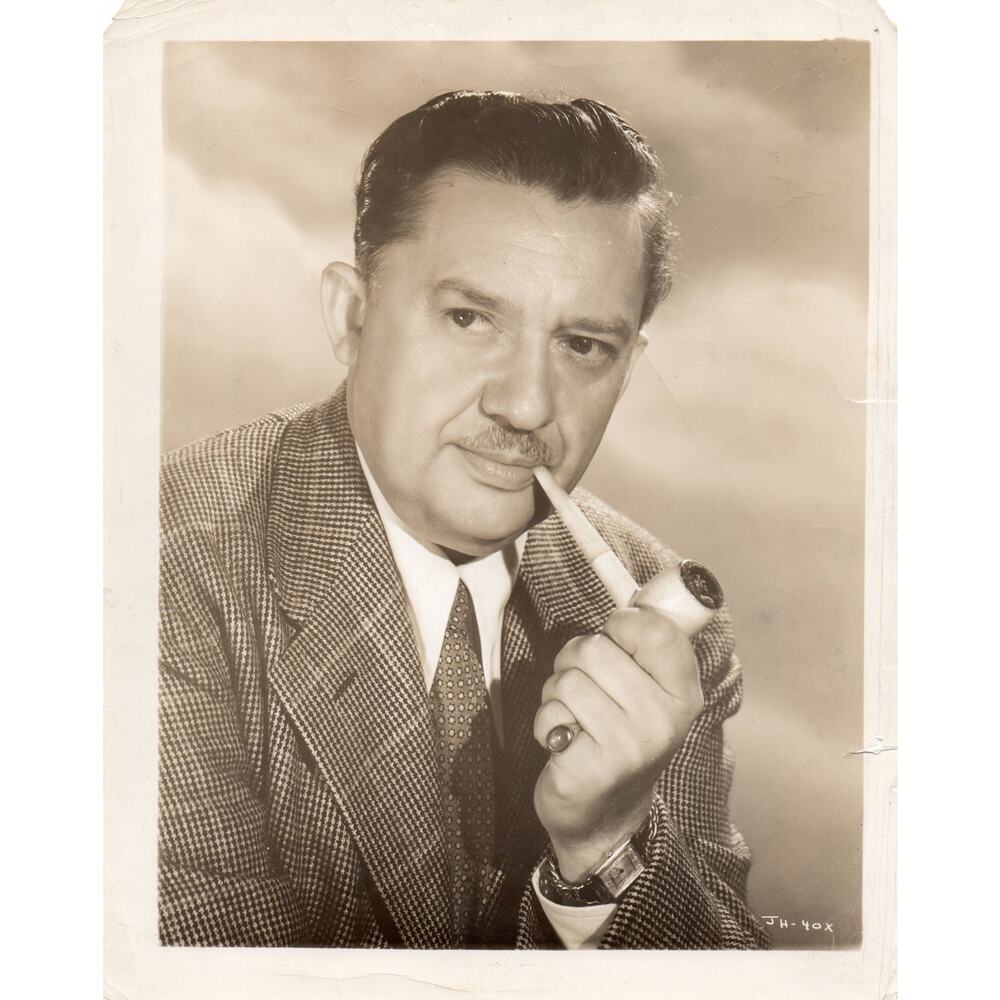 Vintage Jean Hersholt Smoking A Pipe Still Photo 8x10 Black And White